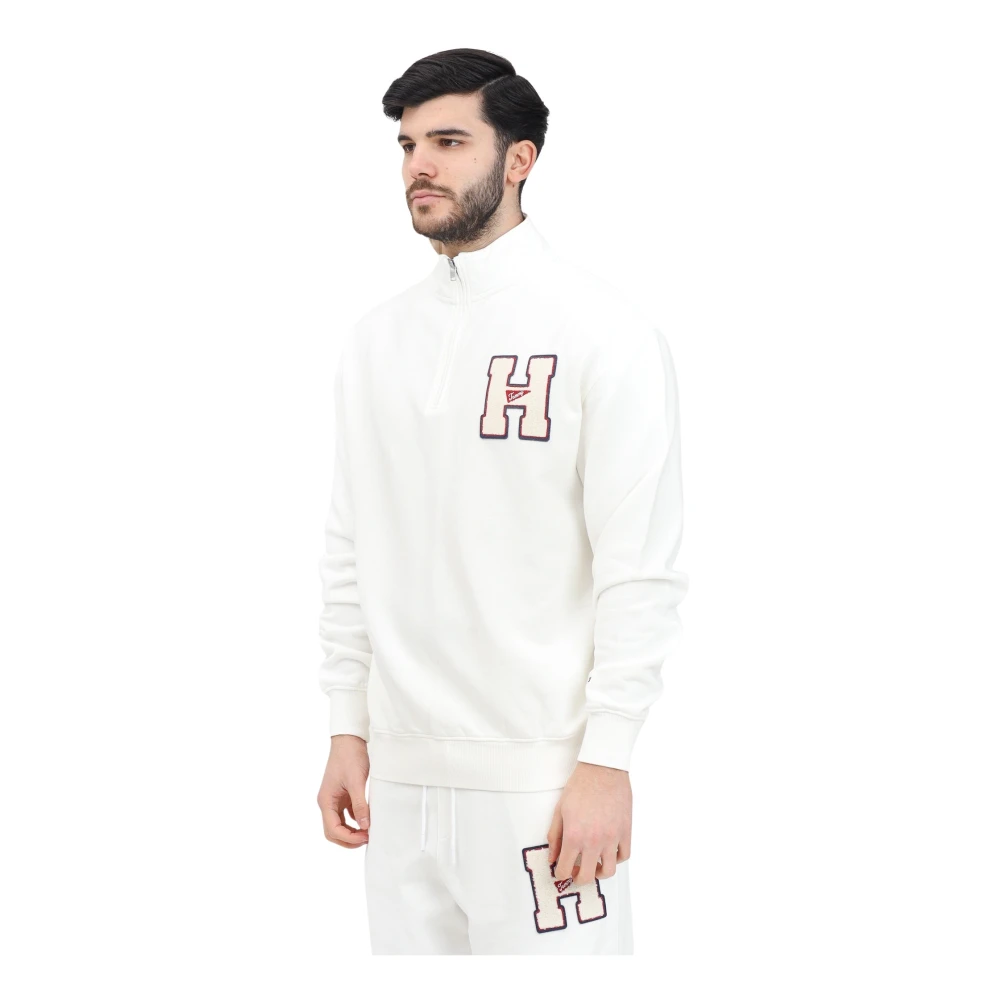 Tommy Jeans Witte trui met sportieve en eigentijdse stijl White Heren