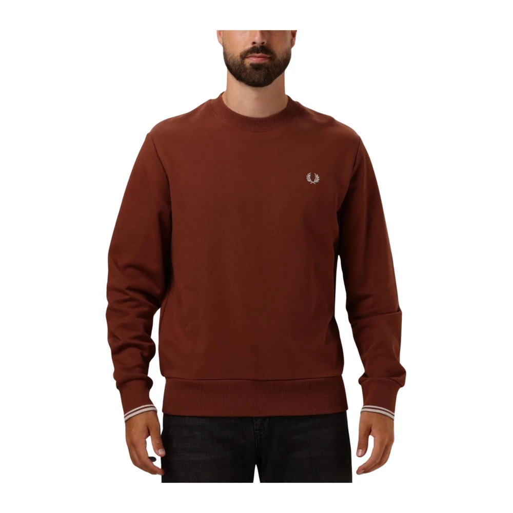 Fred Perry Men's Brown Crew Neck Sweatshirt - Sweatshirts - Xl - Sweatshirts & Hoodies