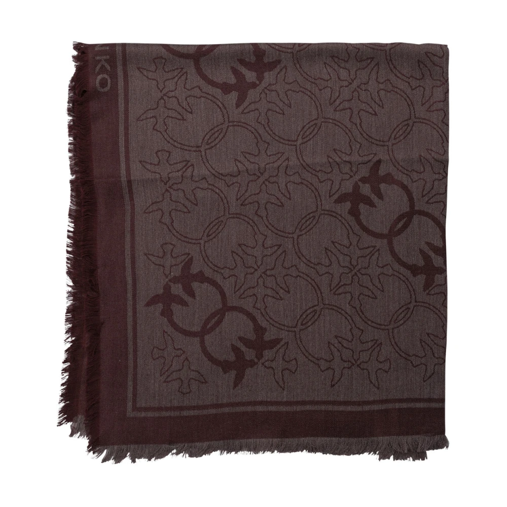 Pinko Women's Brown Scarves, One Size, Bordeaux Scarf Elegant Style