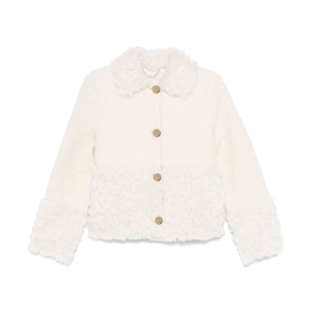 Liu Jo Faux Shearling Vit Kappa White, Dam