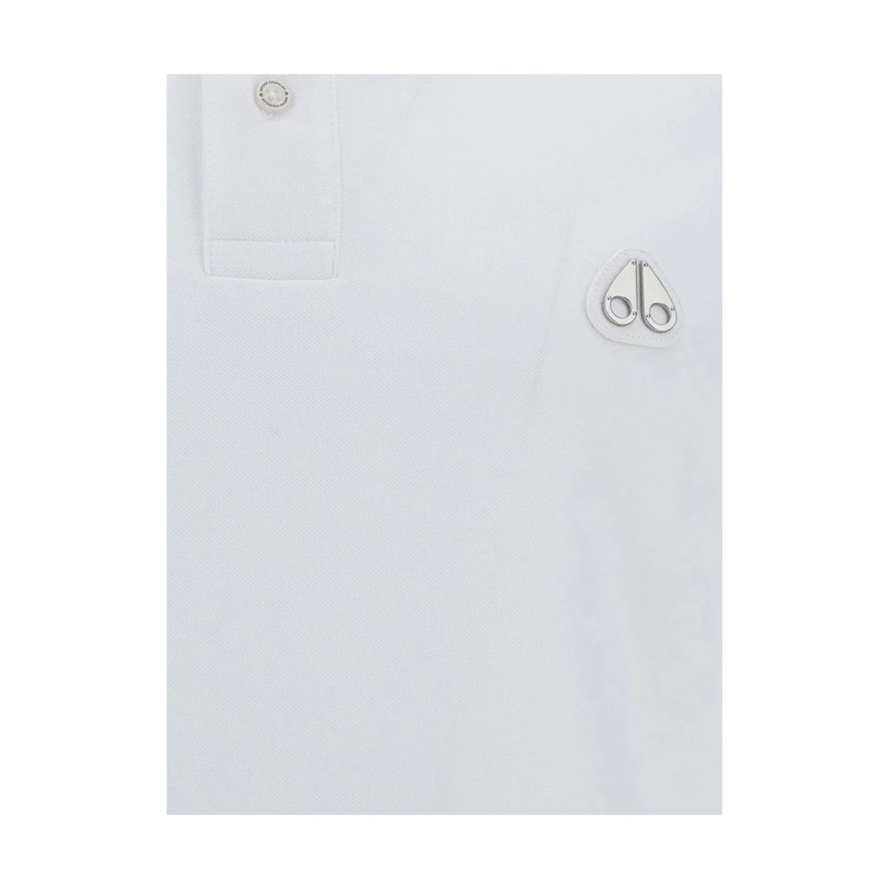Moose Knuckles Witte Polo Sweater met Logo White Heren