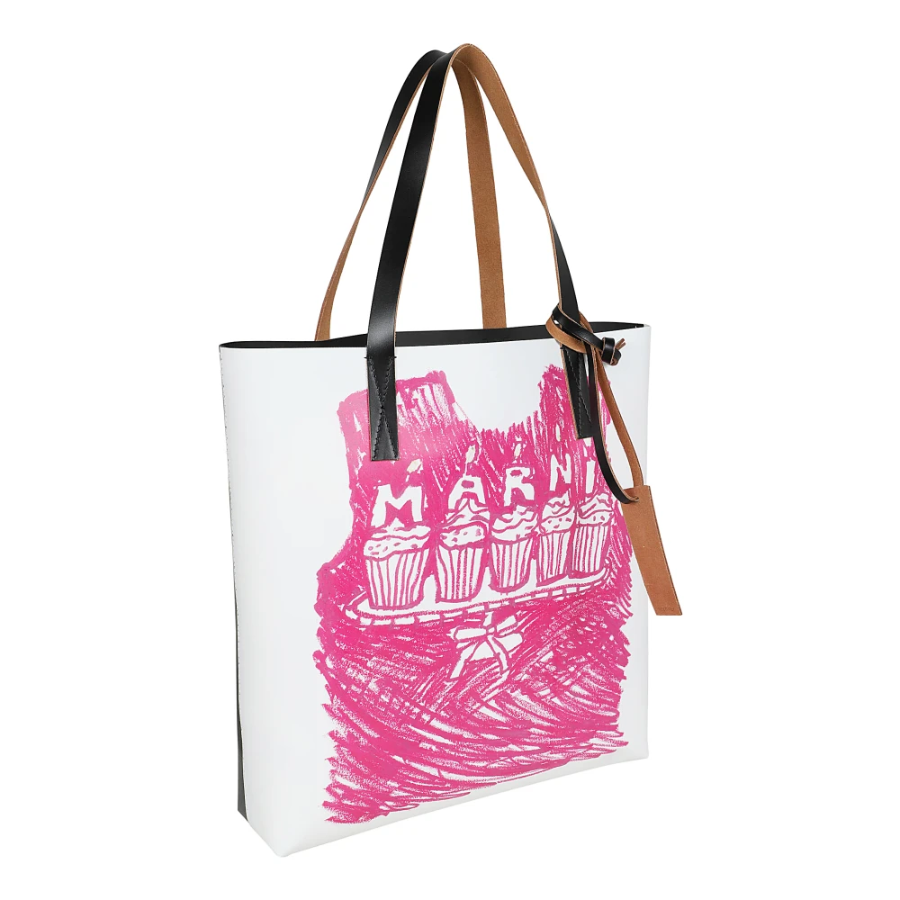 Marni Roze & Paarse Shopper Tas Aw24 Multicolor Dames