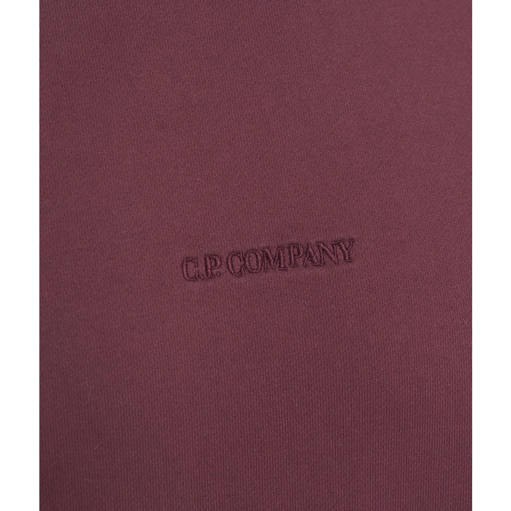C.P. Company Rode Geborduurde Logo Sweatshirt Aw24 Red Heren
