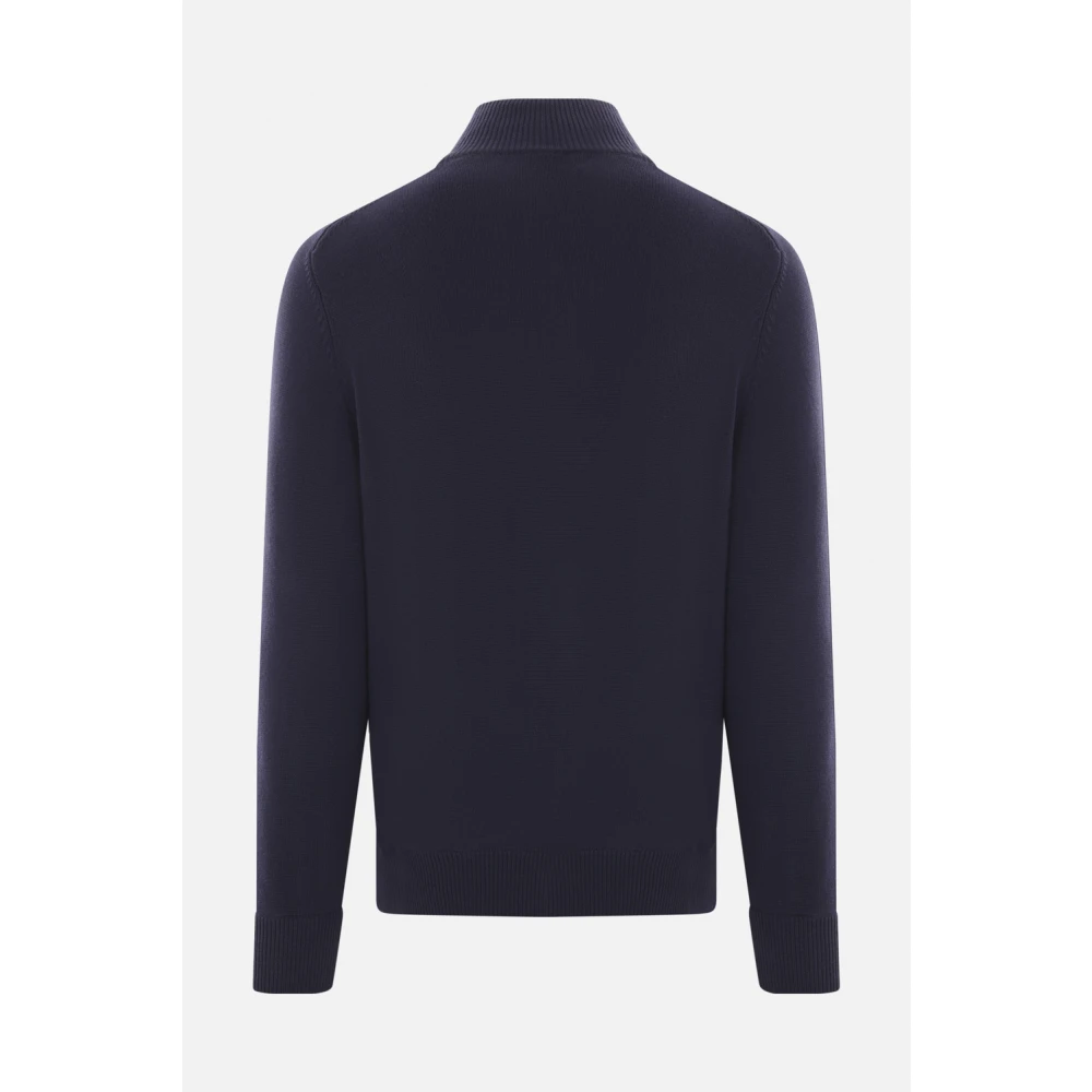 BRUNELLO CUCINELLI Navy Blauw Katoenen Vest Trui Blue Heren