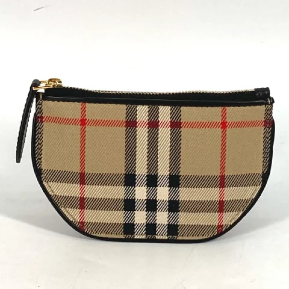 Burberry Vintage Pre-owned Leather wallets Beige Unisex