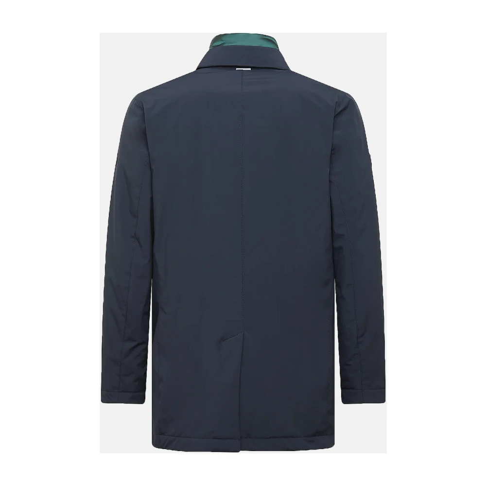 People of Shibuya Trenchcoat van technische stof met overhemdkraag Blue Heren