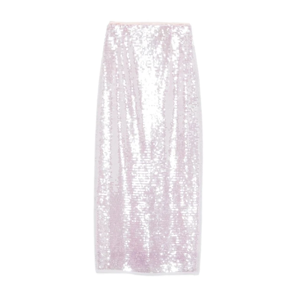 Forte Forte Pink Maxi Skirts, Female, Xs, My Skirt Liquid Sequins Pencil Skirt