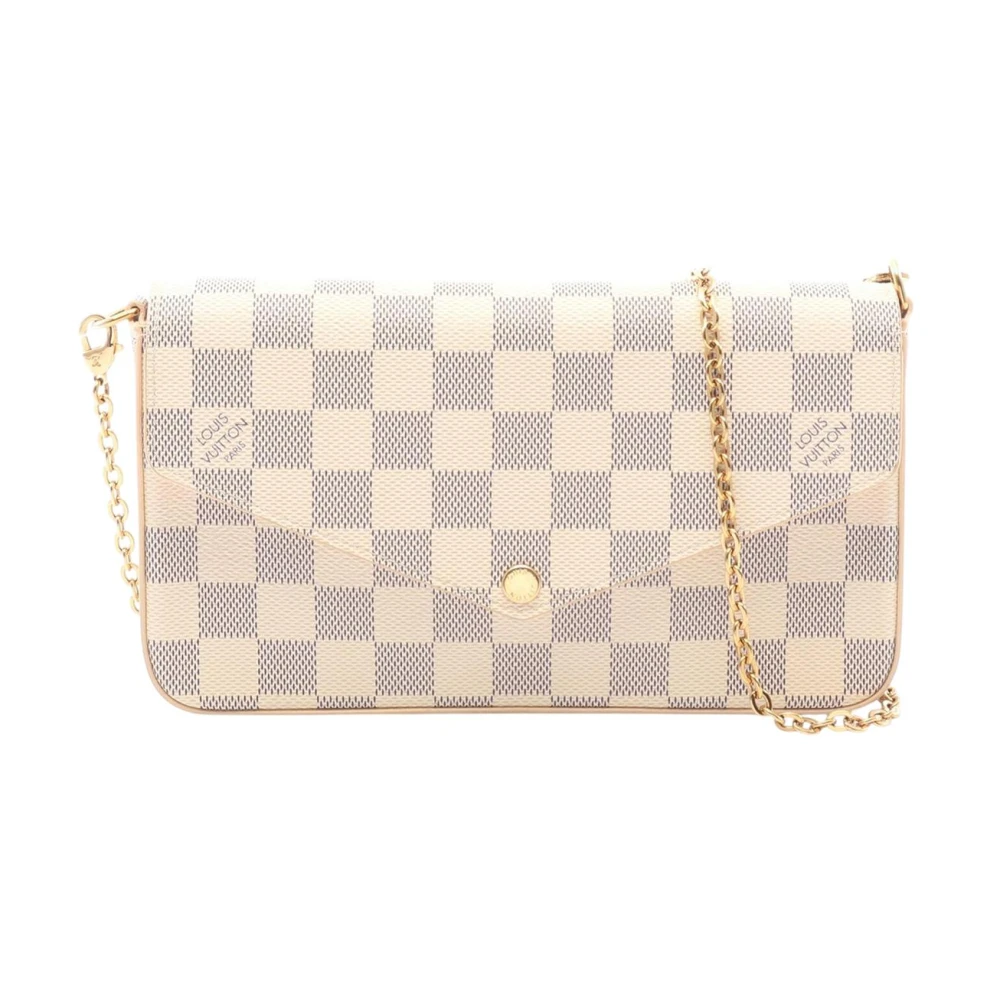 Louis Vuitton Vintage Women's White Pre-Owned Elegant Chain Wallet