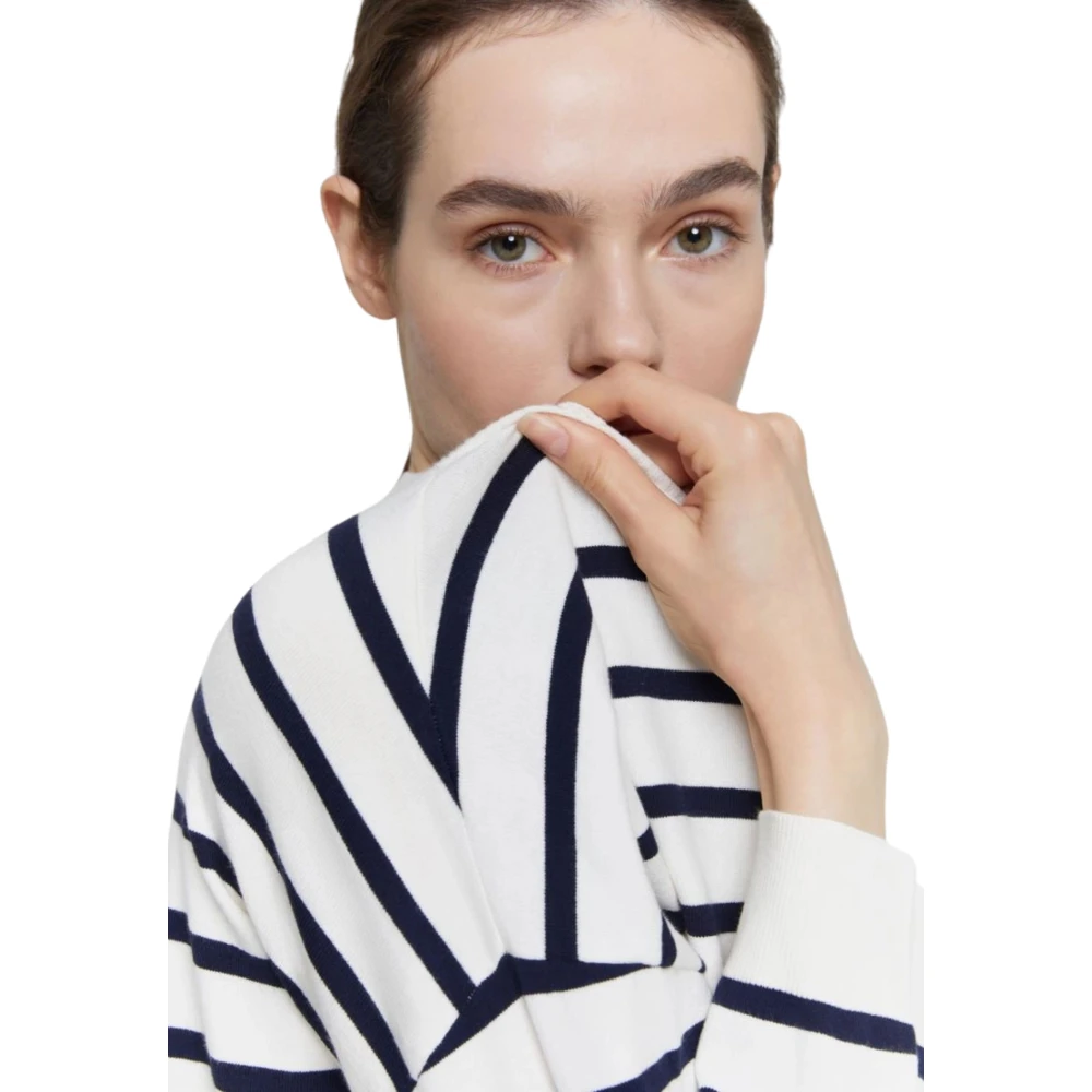 Iblues Stretch Trui met Zijsplitten White Dames