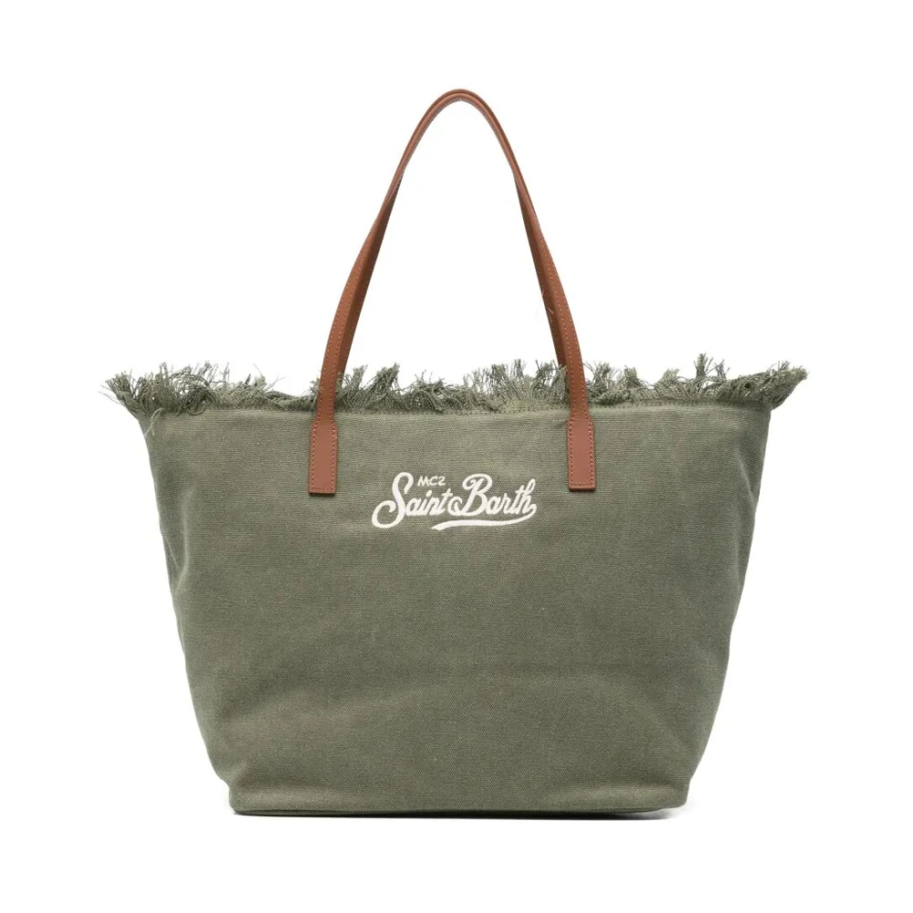 Mc2 Saint Barth Women's Green City Fringed Tote Bag - Shopping Bags - One Size - Bags