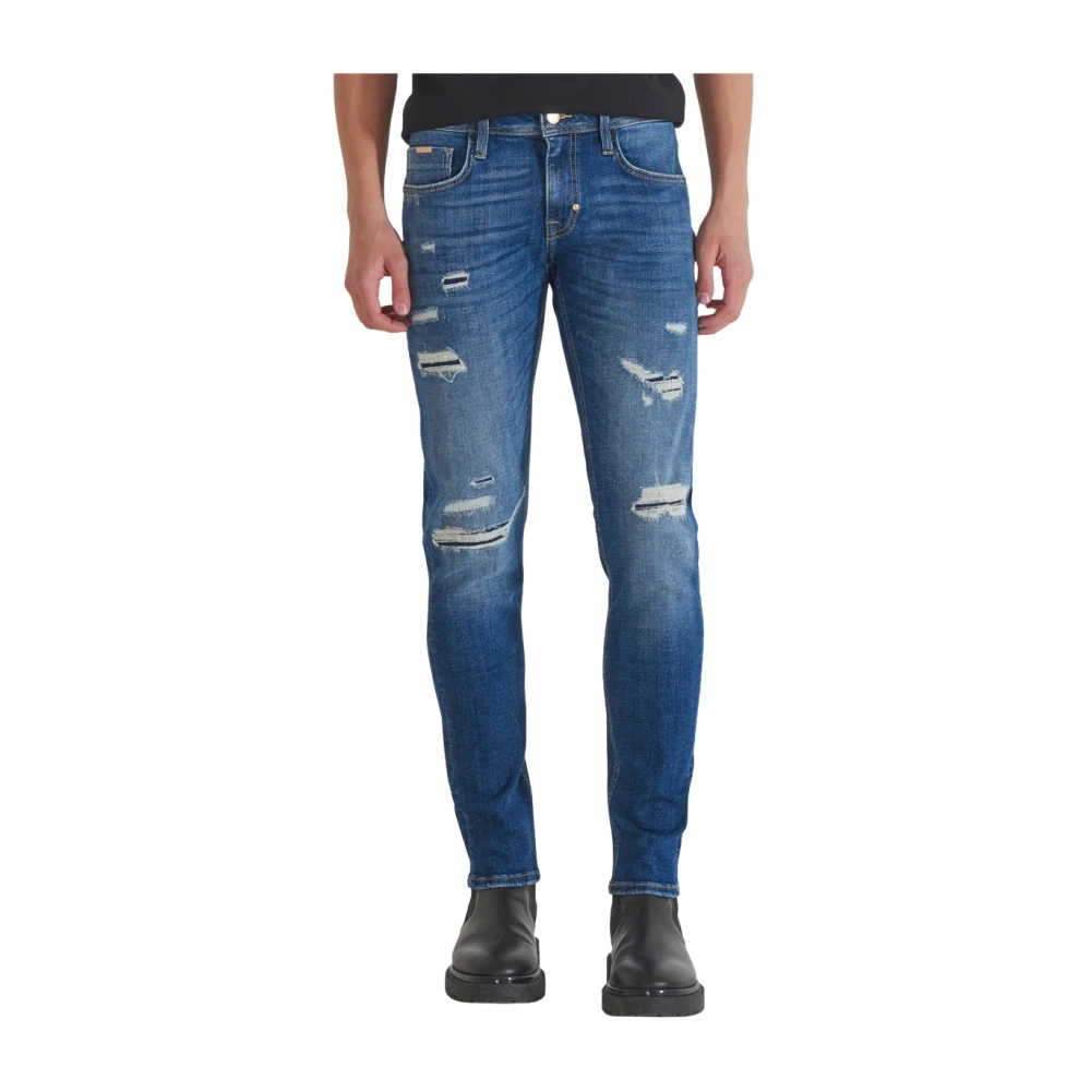 Antony Morato Vintage Gold Tapered Fit Jeans Blue Heren