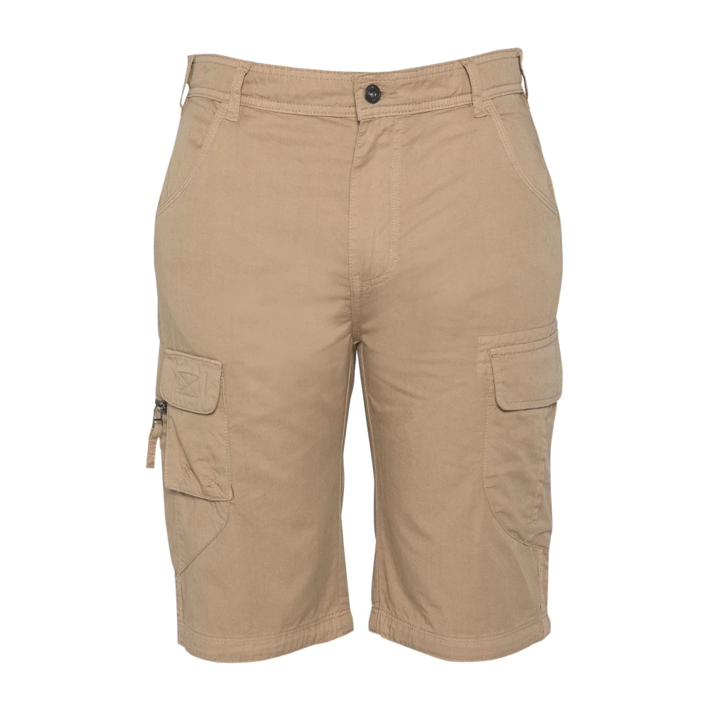 Schott NYC Cargo Shorts Multipockets Beige Heren