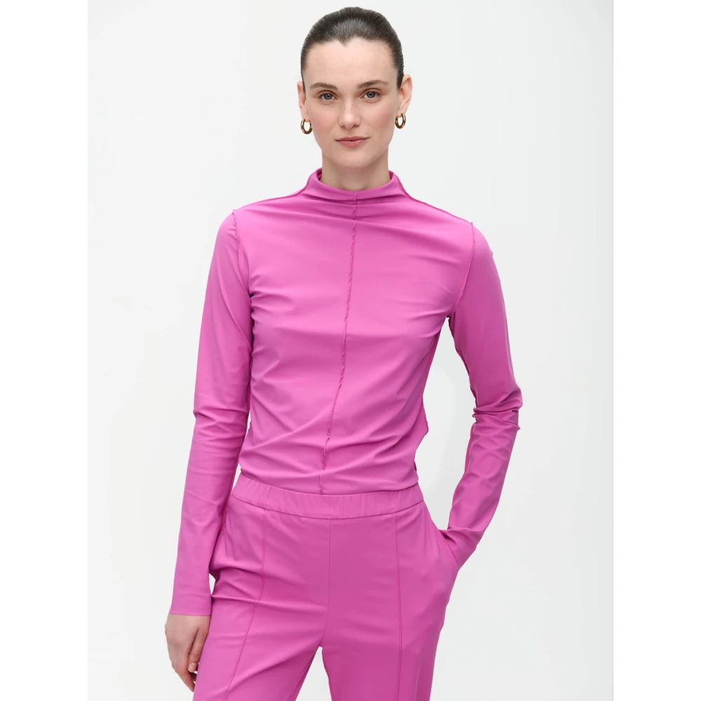 Jane Lushka Top van technisch jersey Purple Dames