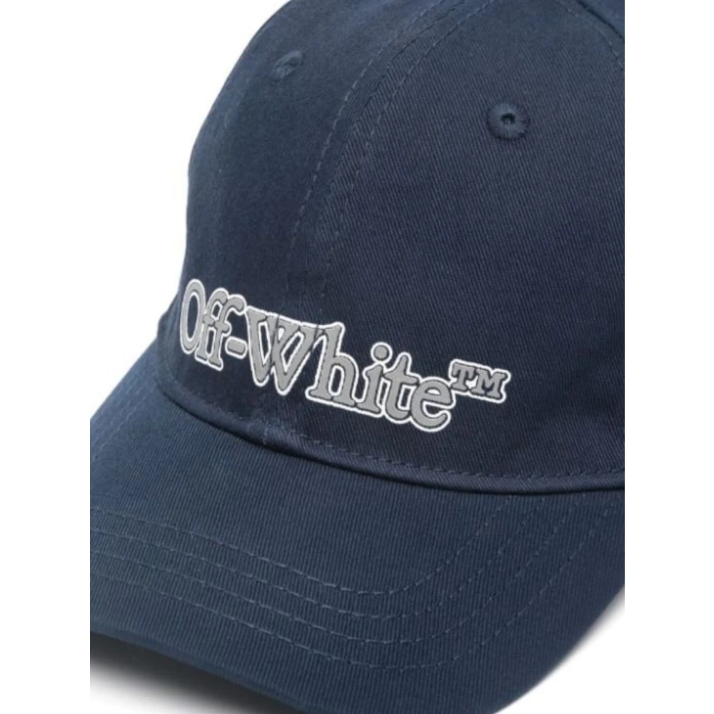 Off White Boekachtige Baseballstijl Pet Blue Heren