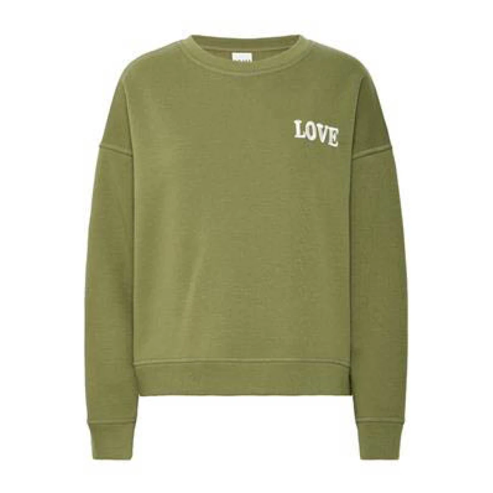 Ichi Mayfly Sweatshirt Groen Green Dames