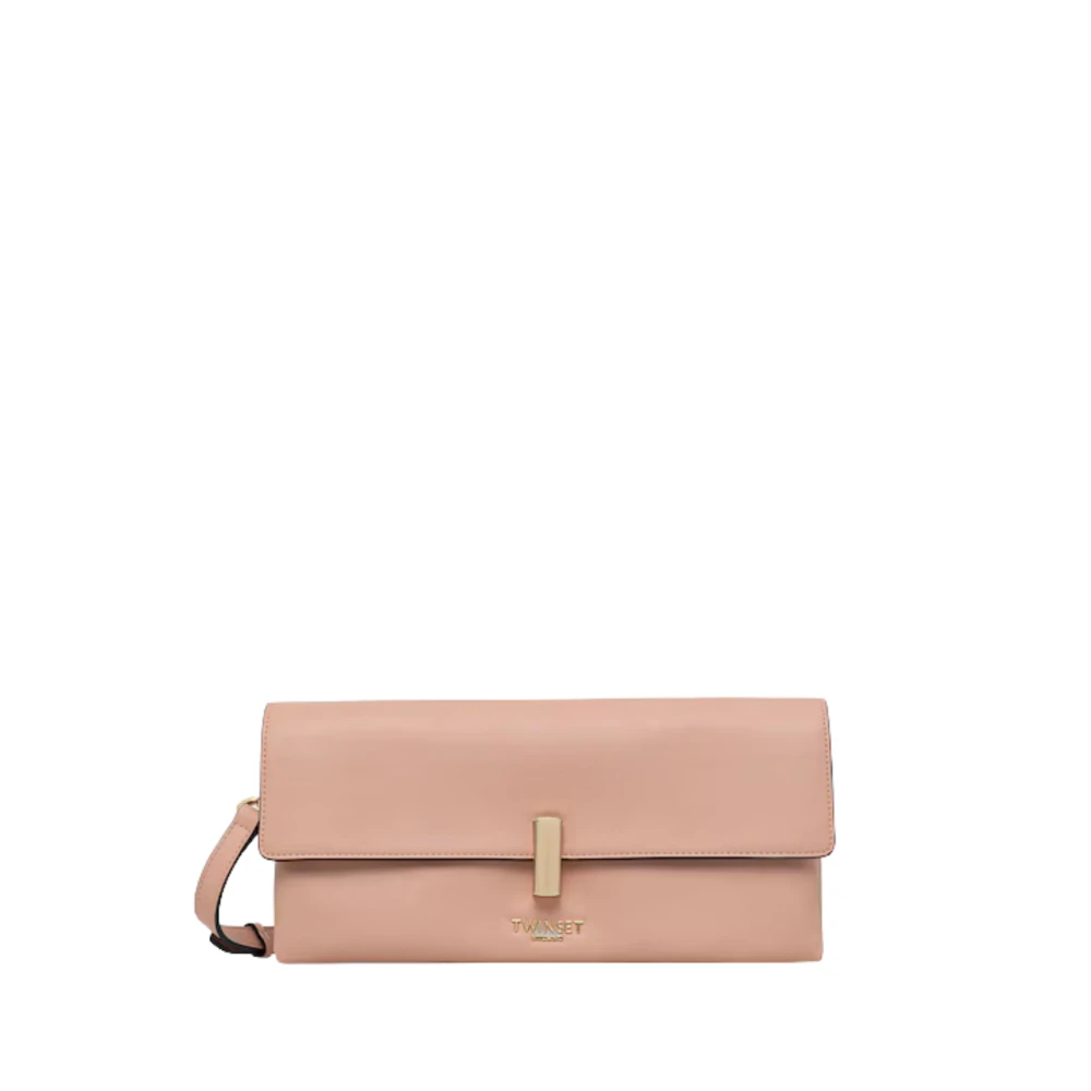 Twinset Donna Panna Borsa A Tracolla Con Logo Lettering, Colore - Immagine 3