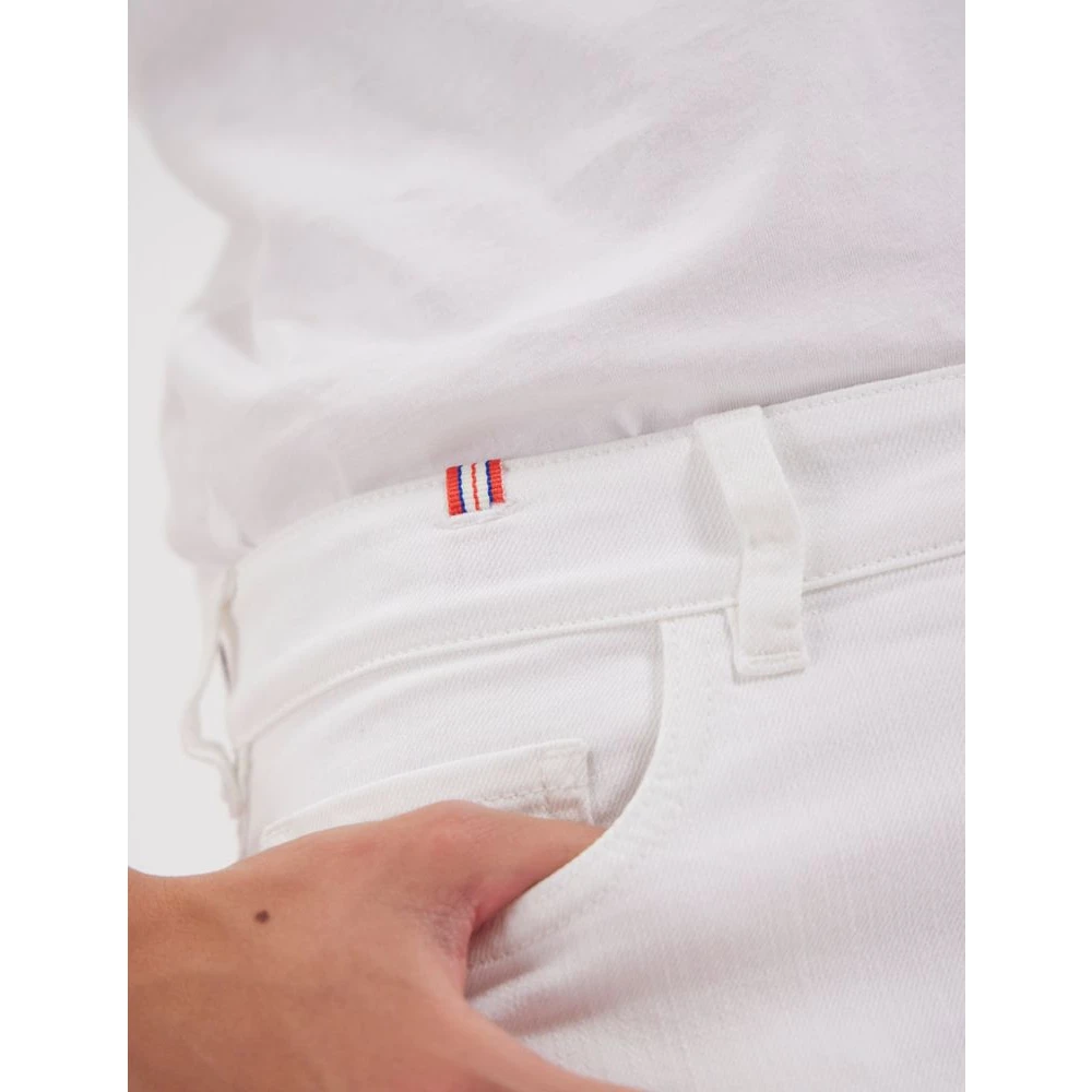 Ines De La Fressange Paris Bamboe slim fit witte katoenen jeans x Notify White Dames