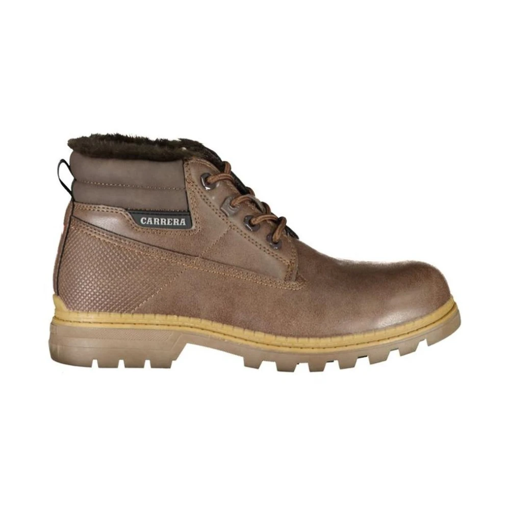Carrera Women's Brown Lace-Up Boots, 4 Uk, Casual Winter Boots Polyester Lace