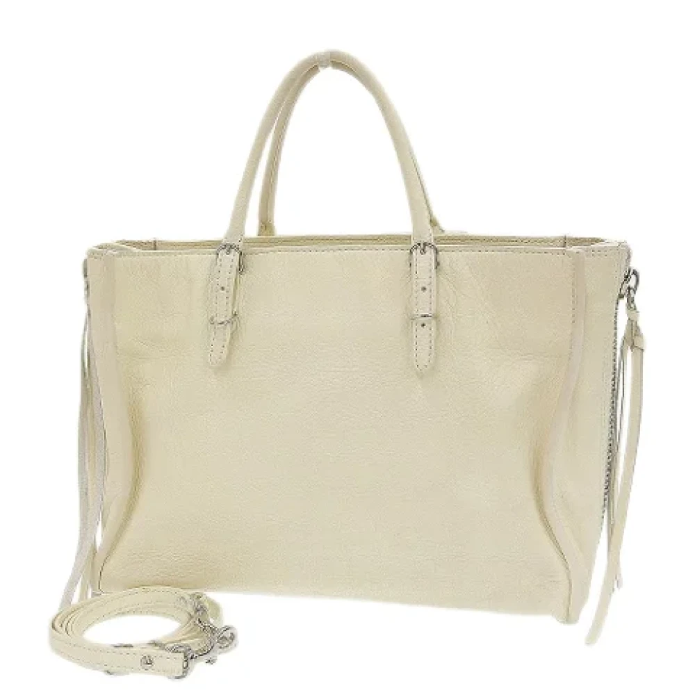 Balenciaga Vintage Pre-owned Leather handbags White Dames