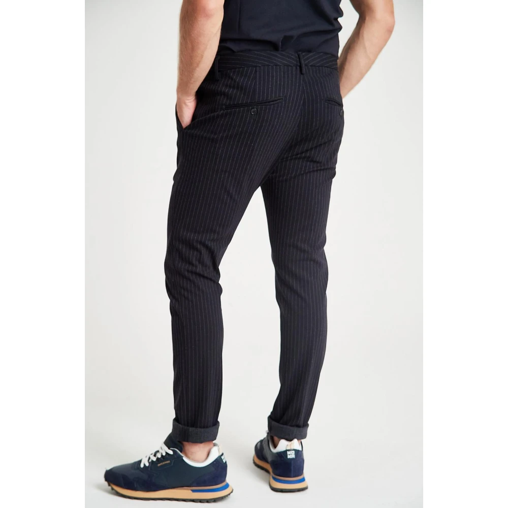 Dondup Gaubert Pinstripe Broek Blue Heren