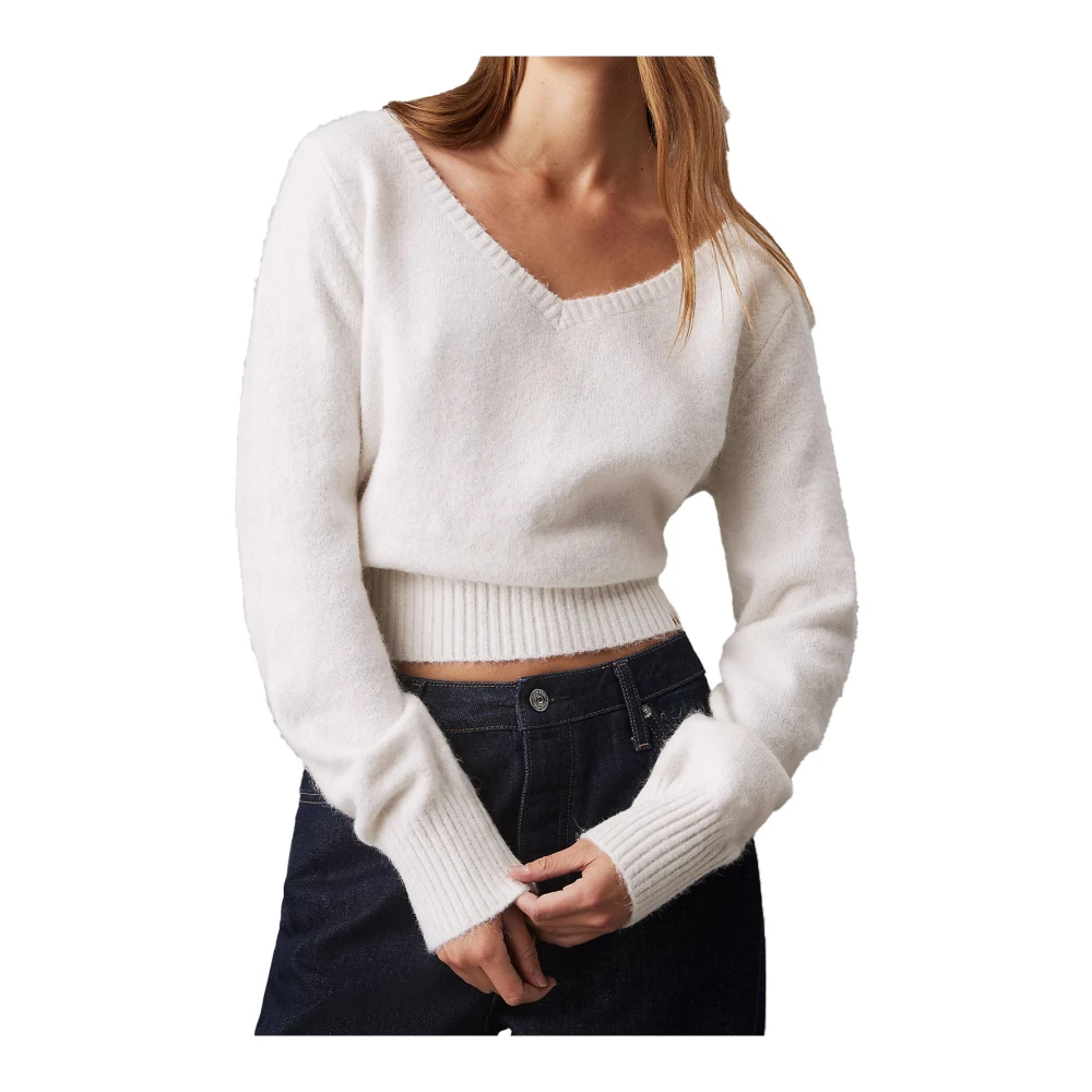 Knitwear > V-neck Knitwear - - Calvin Klein - Modalova
