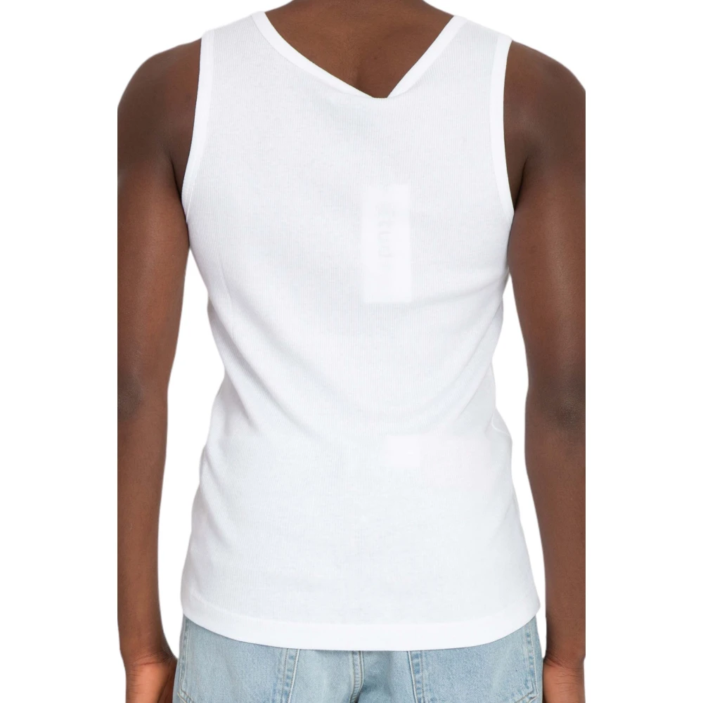 Études Witte Rib Tank Top White Heren