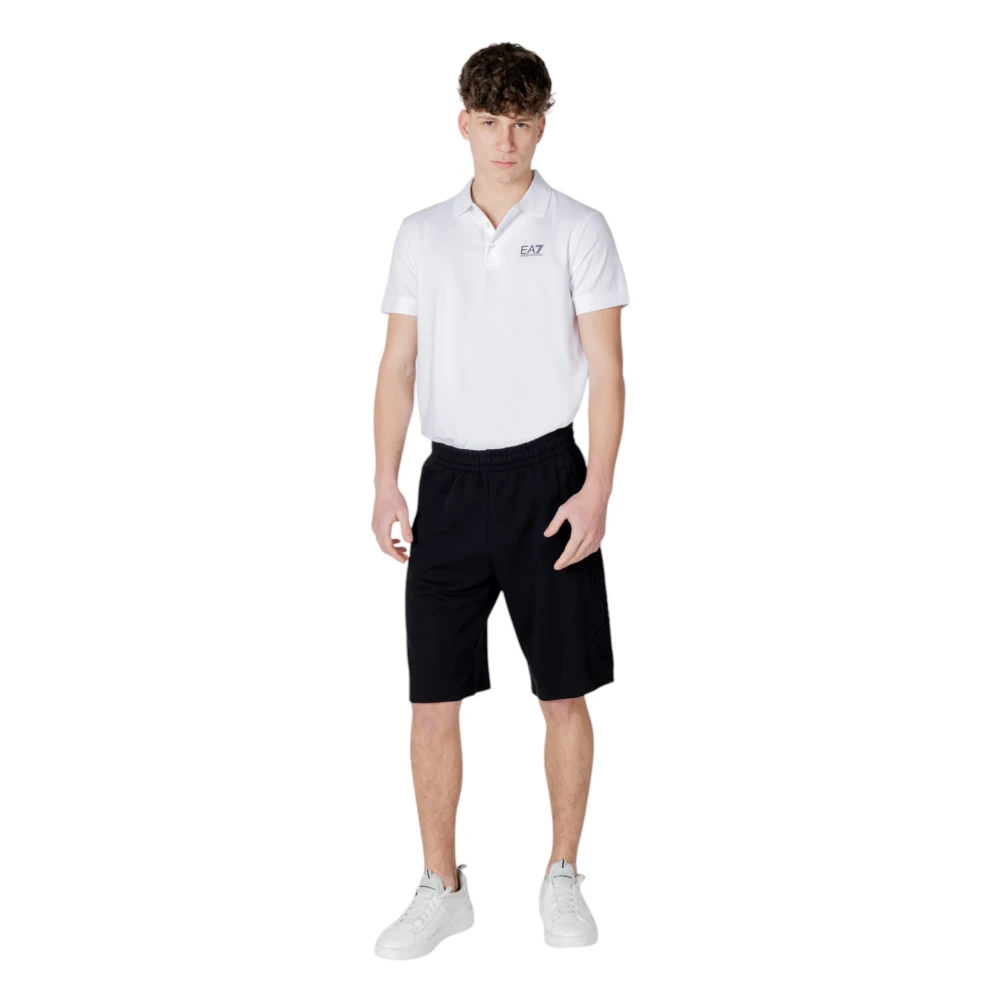 Emporio Armani EA7 Stijlvolle heren sport Bermuda shorts Black Heren