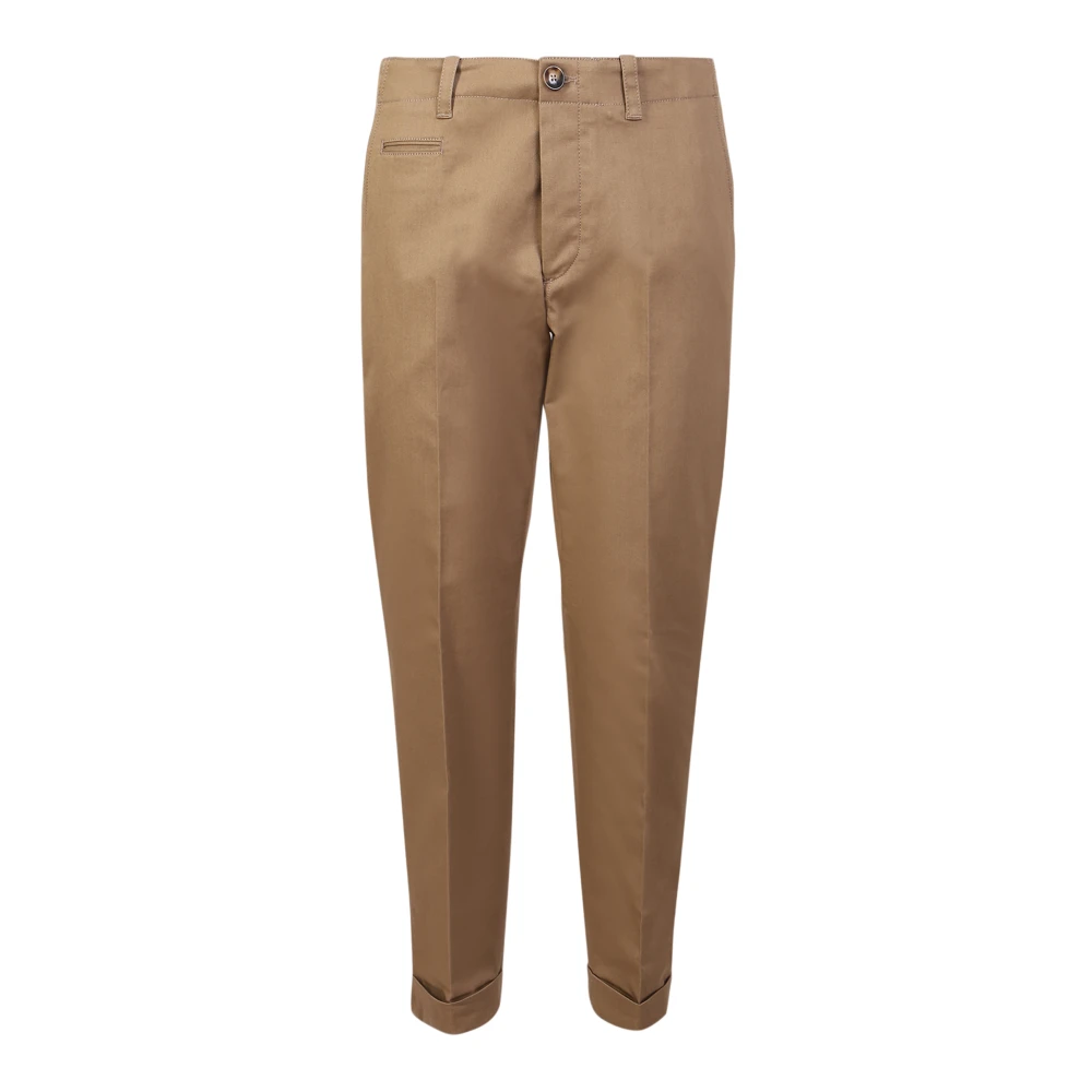 Pt Torino Men's Beige Chinos, W33, Slim Cut Trousers With Buckle