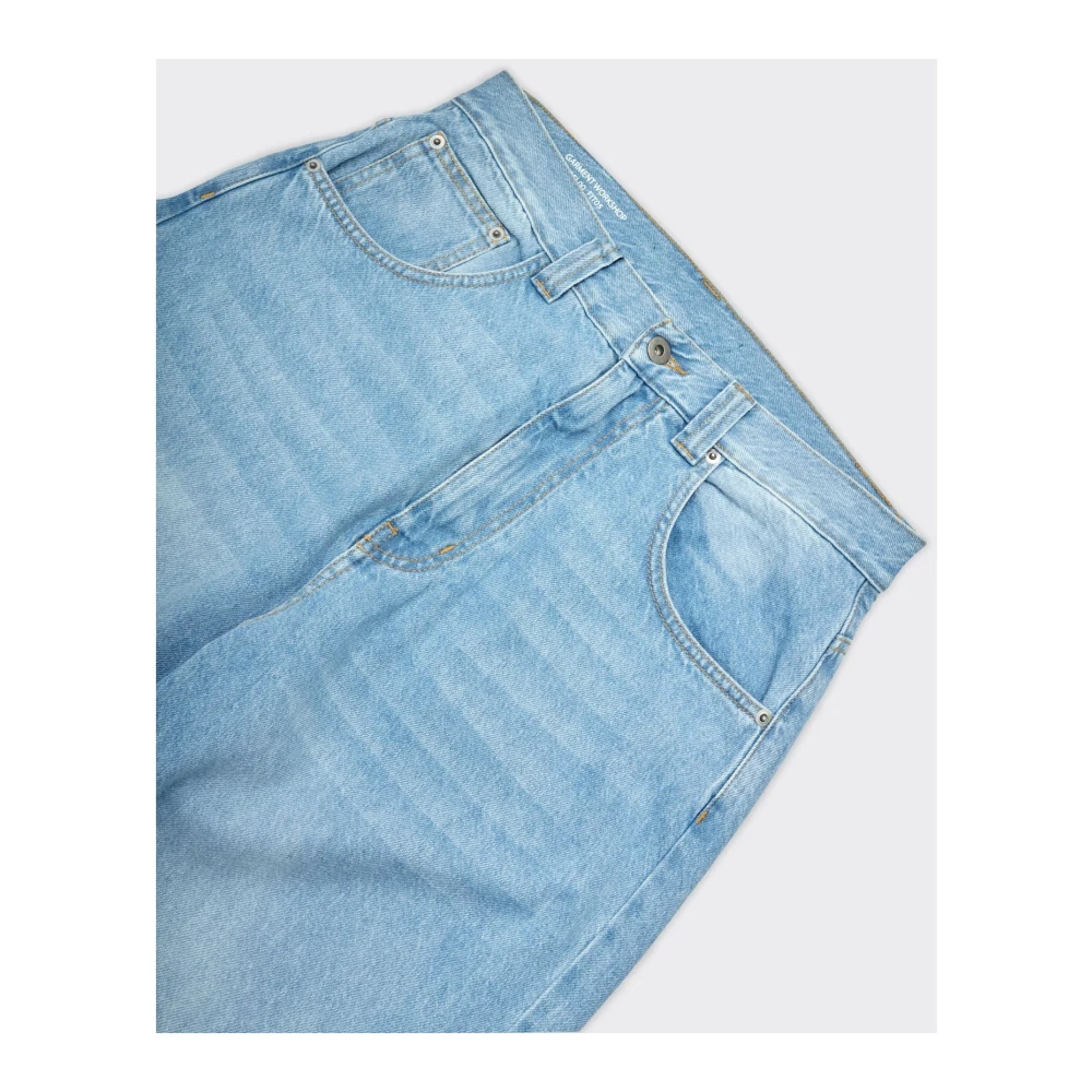 Garment Workshop Wijde Denim Jeans in Blauw Blue Heren