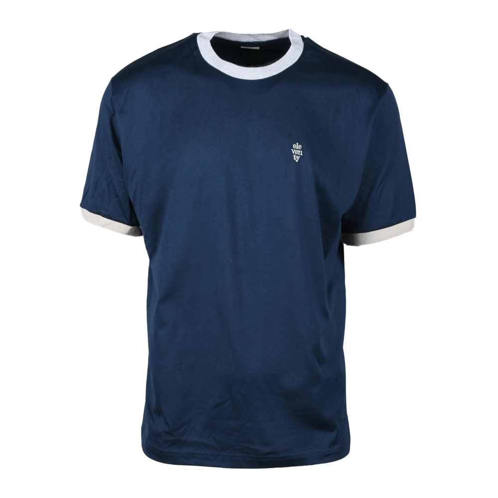Eleventy Katoenen T-shirt Blue Heren