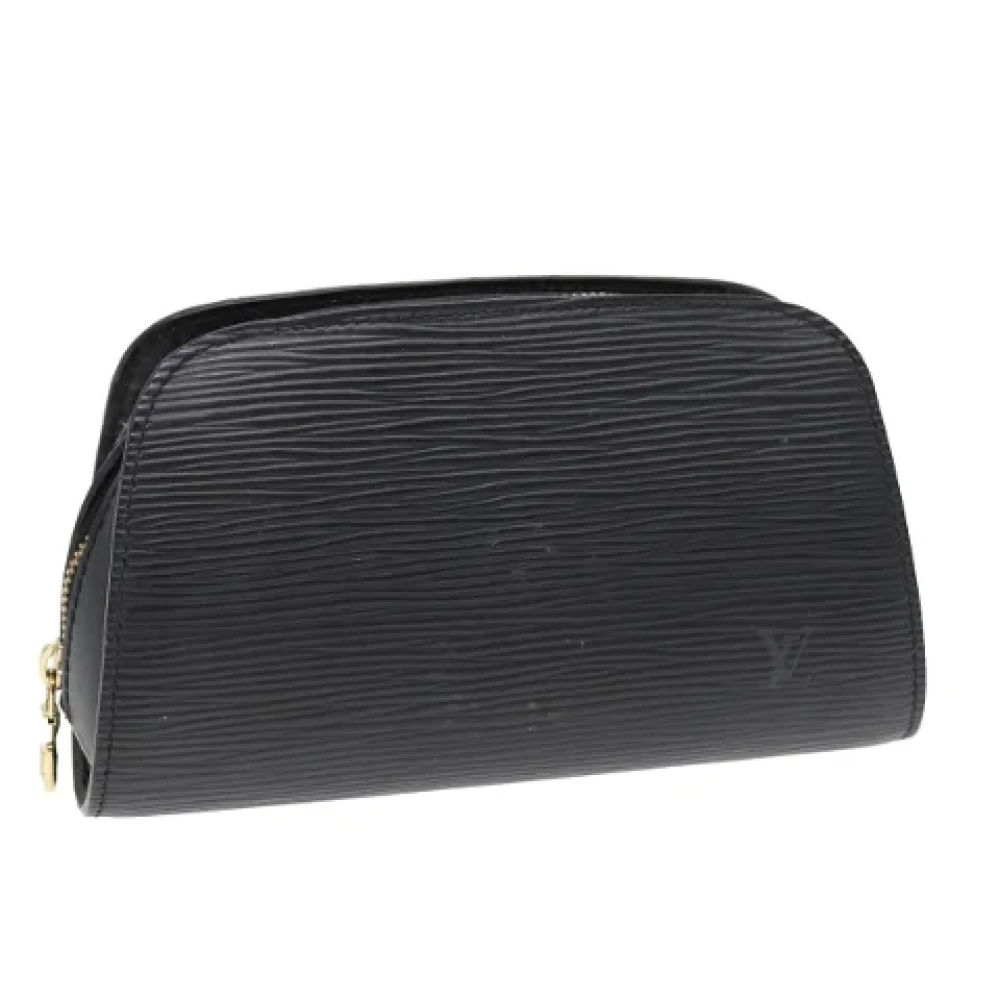 Louis Vuitton Vintage Pre-owned Leather pouches Black Dames