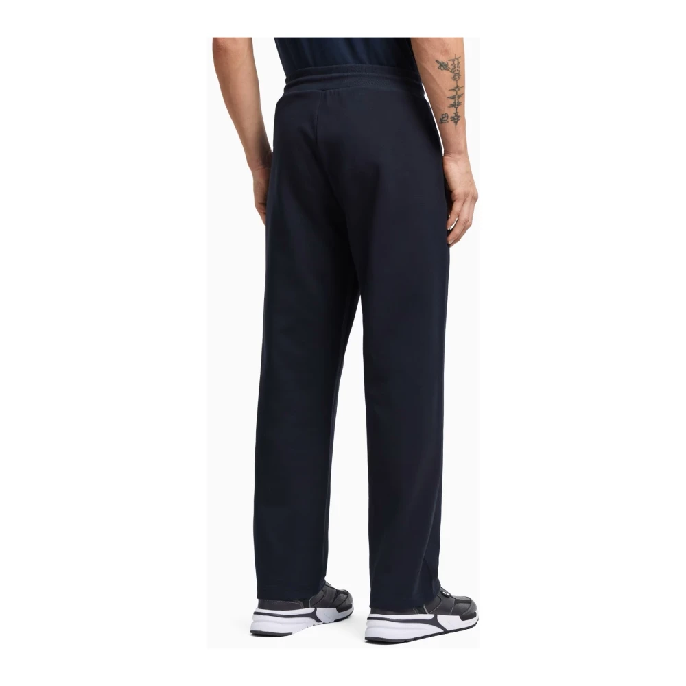 Emporio Armani EA7 Blauwe Sweatpants Verhoog Casual Garderobe Stijl Blue Heren