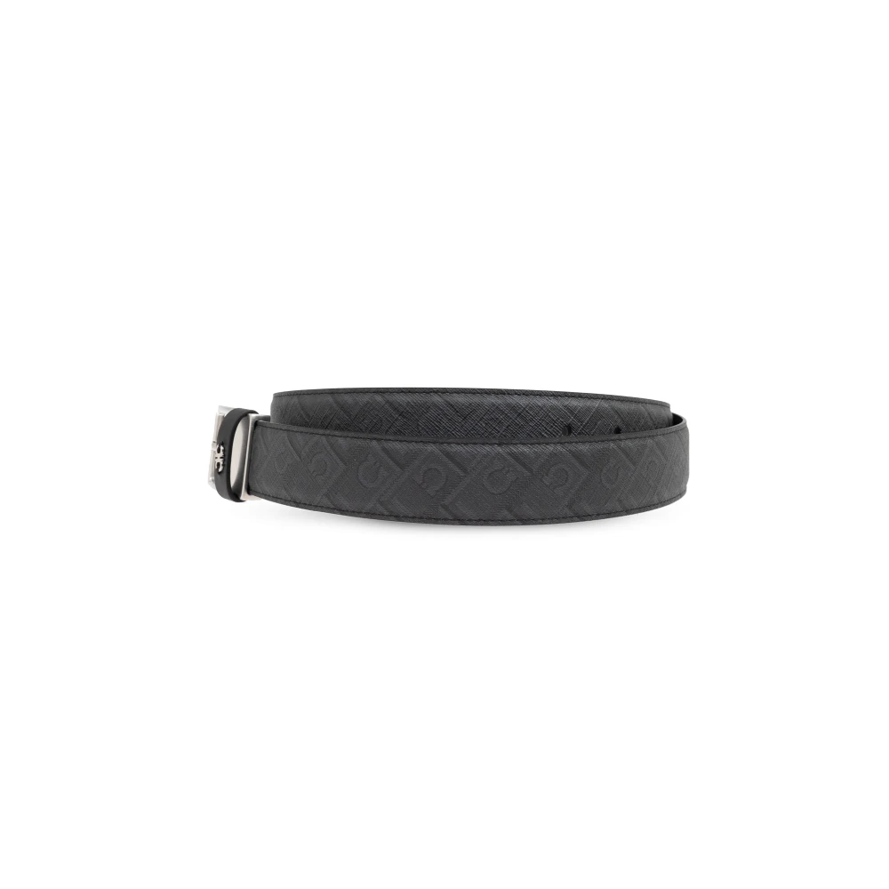 Salvatore Ferragamo Omkeerbare riem Gray Heren