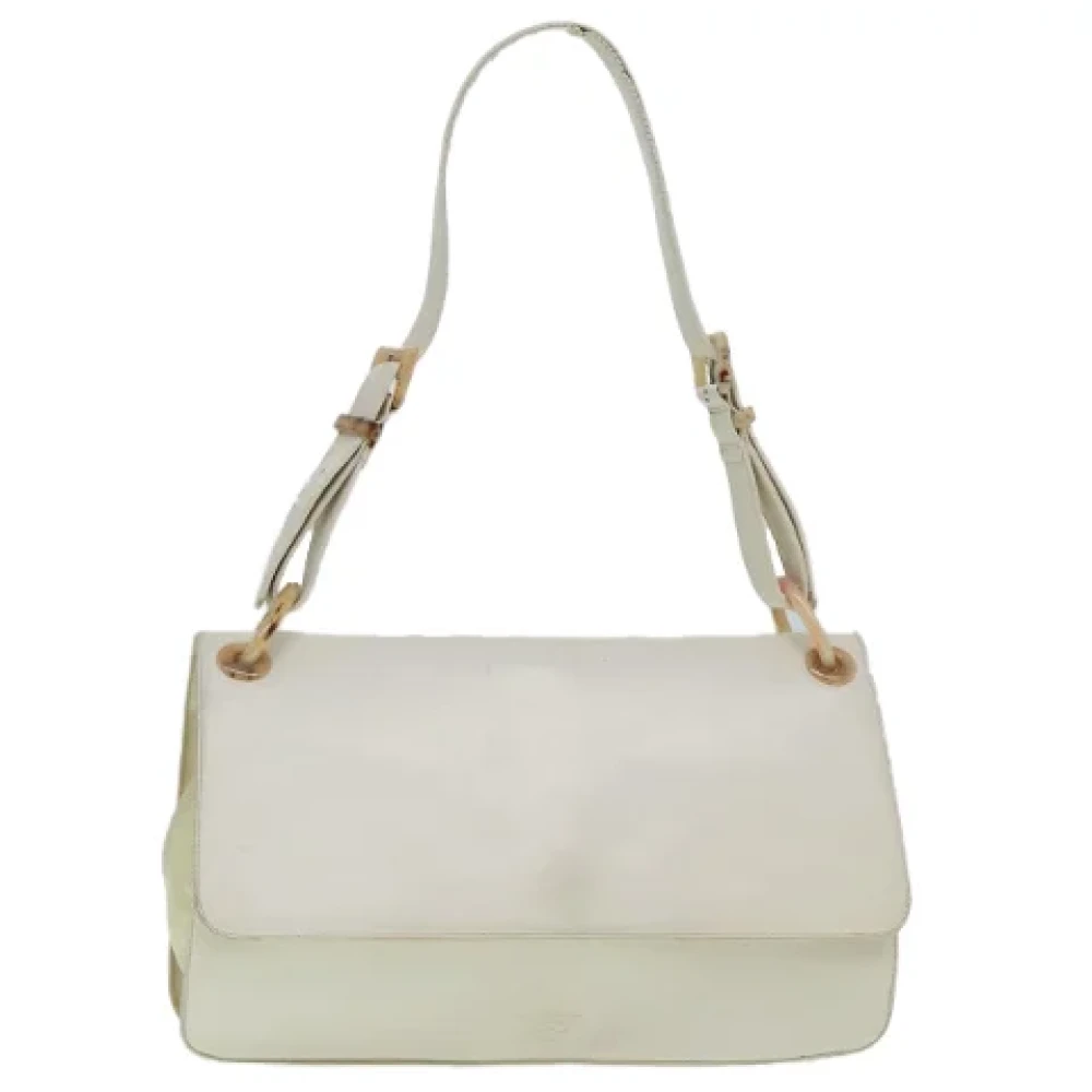 Prada Vintage Pre-owned Leather prada-bags White Dames