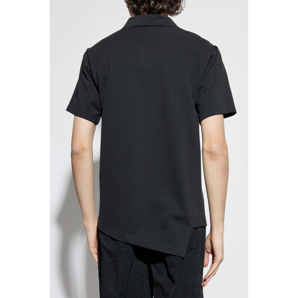 Comme des Garçons Polo met asymmetrische zoom Black Heren