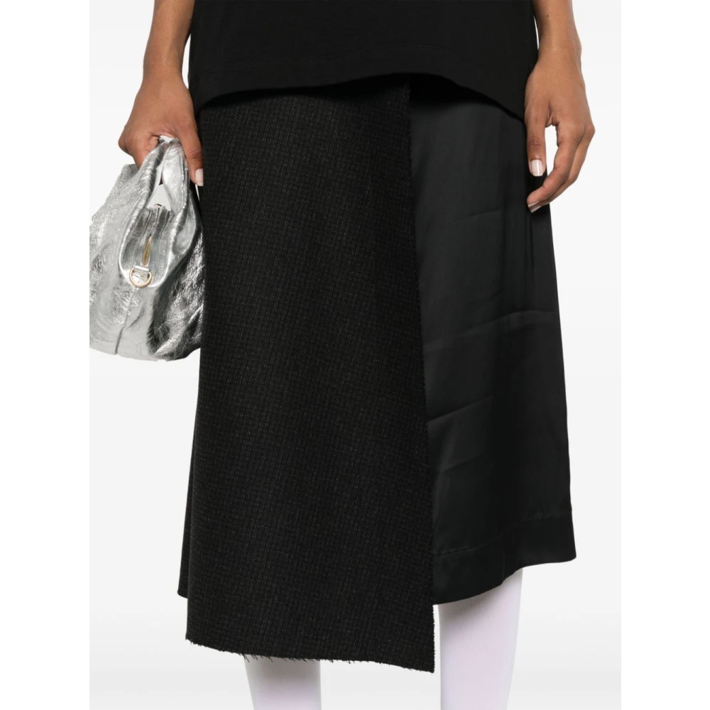 Plan C Donkergrijze Rok Black Dames