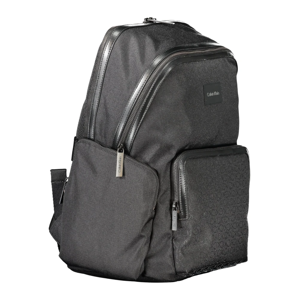 Calvin Klein Zwarte heren rugzak met laptopvak Black Heren