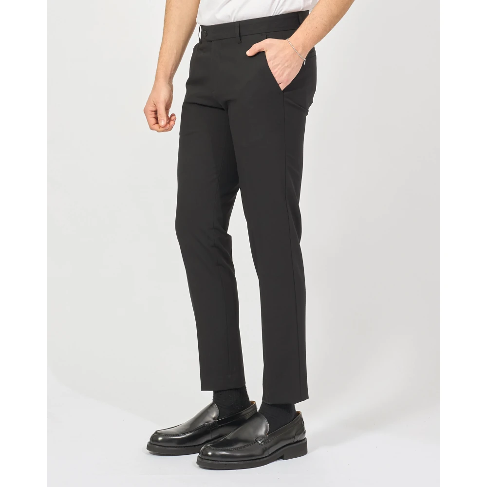 Mulish Zwarte Jurken Slim Fit Pak Black Heren