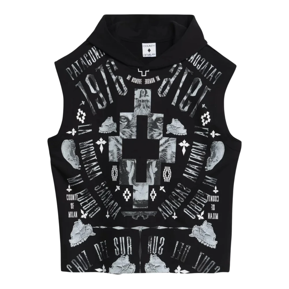 Marcelo Burlon Black S6cmmahs040 Sleeveless T-Shirt - Male - Hoodies - S - Sweatshirts & Hoodies