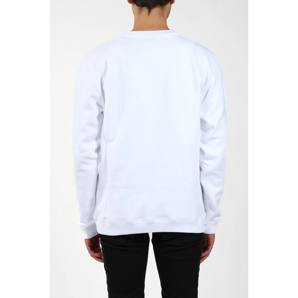 Dondup Katoenen sweatshirt met reliëf vooraan White Heren