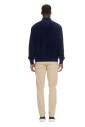 bomber-bleu-avec-bords-en-tricot