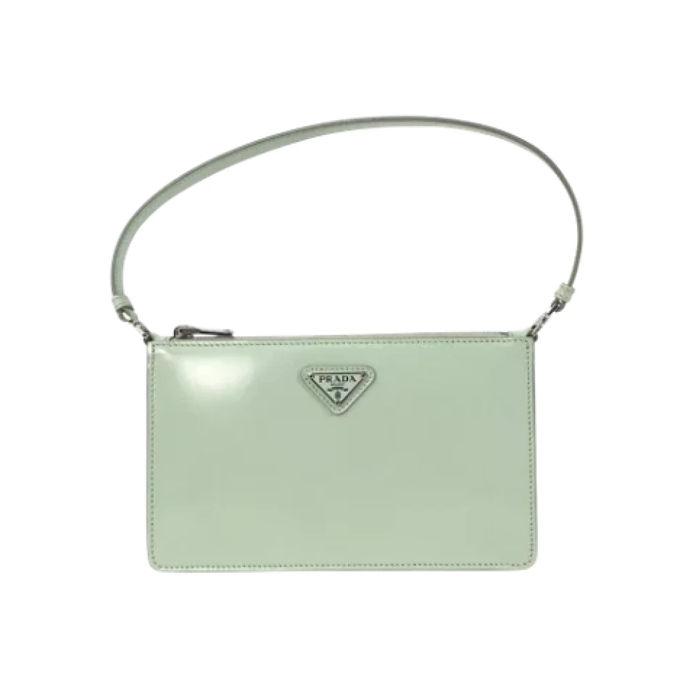 Prada Vintage Pre-owned Leather handbags Green Dames