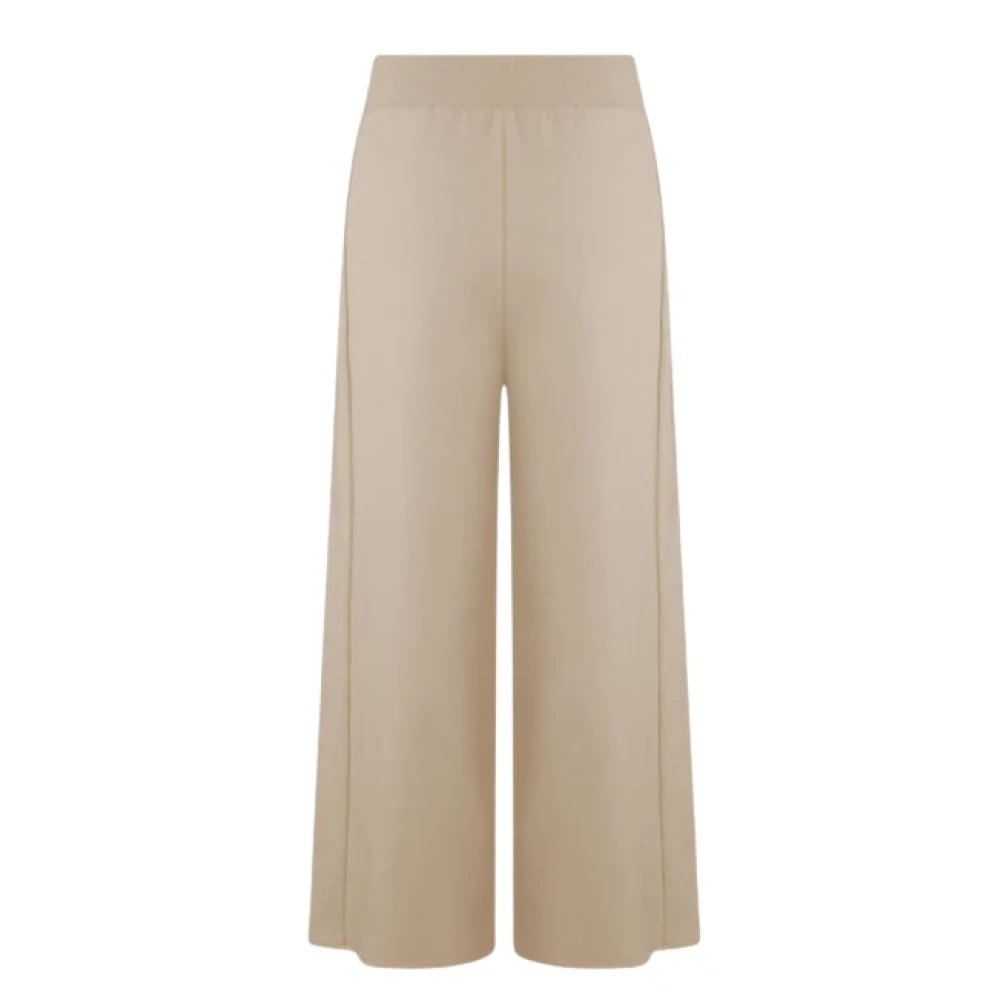 Bomboogie Beige Wide Trousers - Female - Wide Trousers - Xs - Trousers