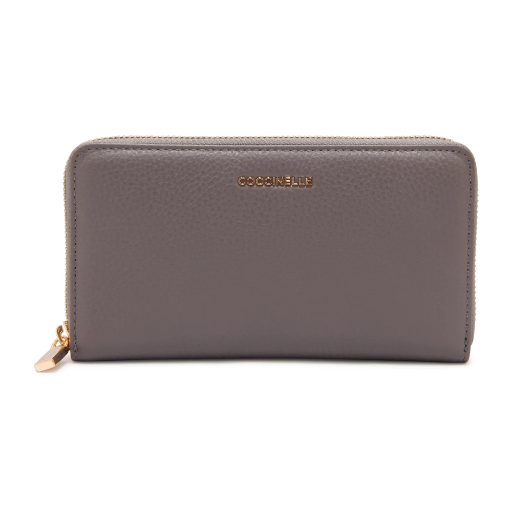 Coccinelle Women's Gray Wallets & Cardholders, One Size, Metallic Soft Wallet