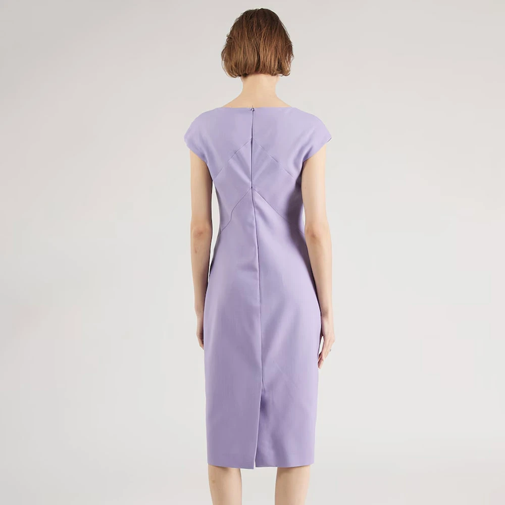 Hugo Boss Lila Midi Etuikjole met Split Purple Dames