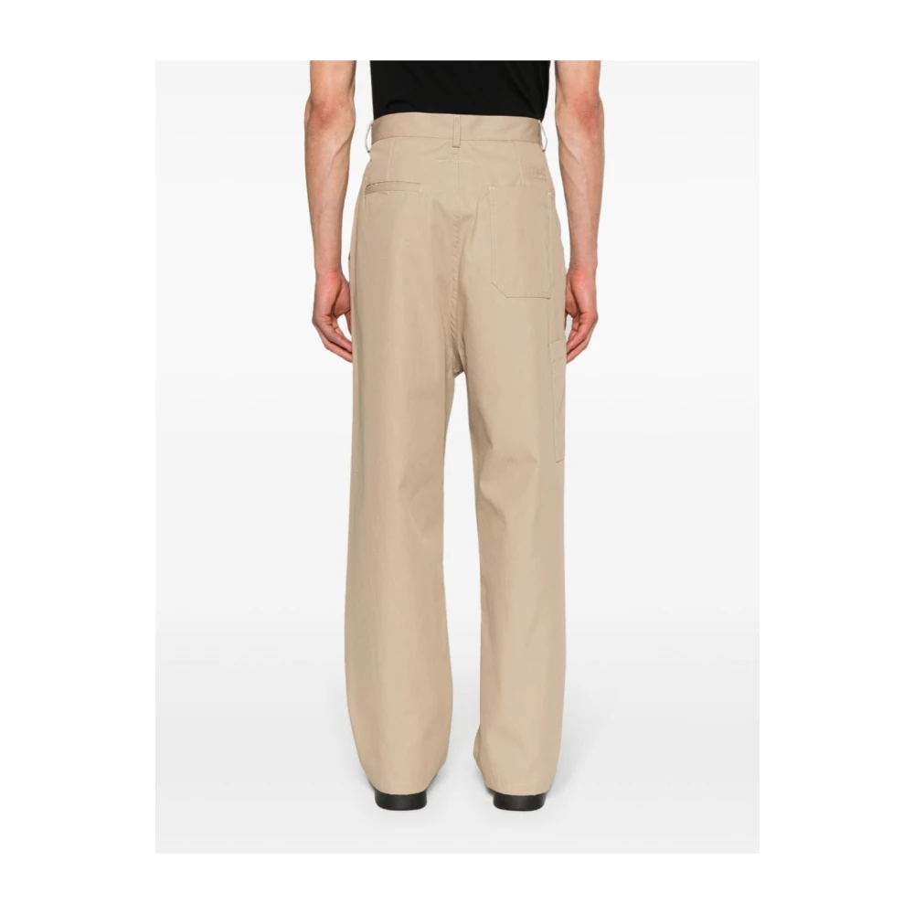 MM6 Maison Margiela Wijde Broek Beige Heren