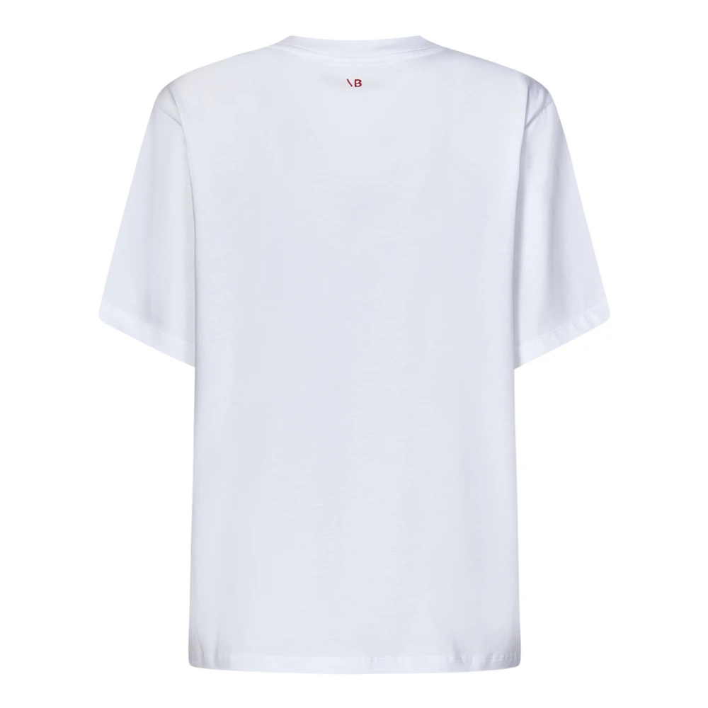 Victoria Beckham Wit T-shirt met 'Vrouw van David' Slogan White Dames