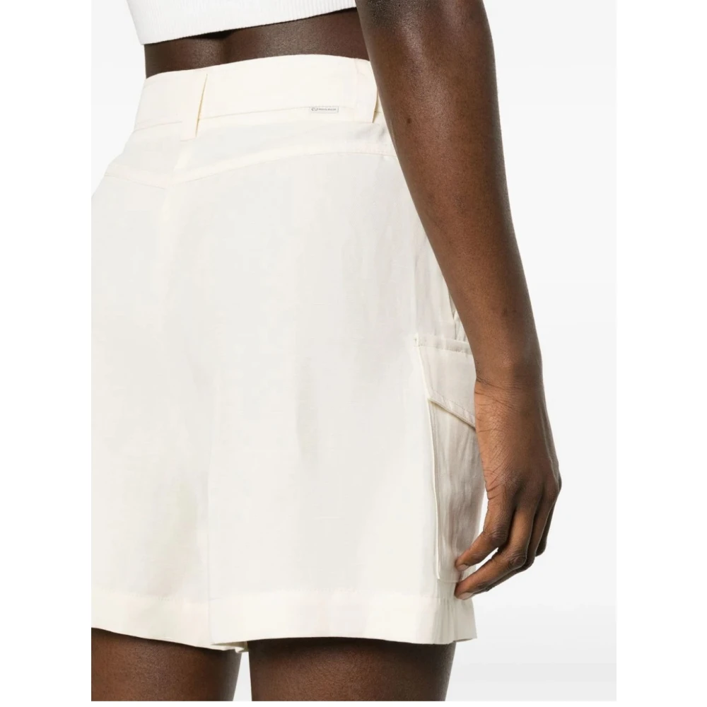 Woolrich Witte Shorts voor Vrouwen Ss24 White Dames