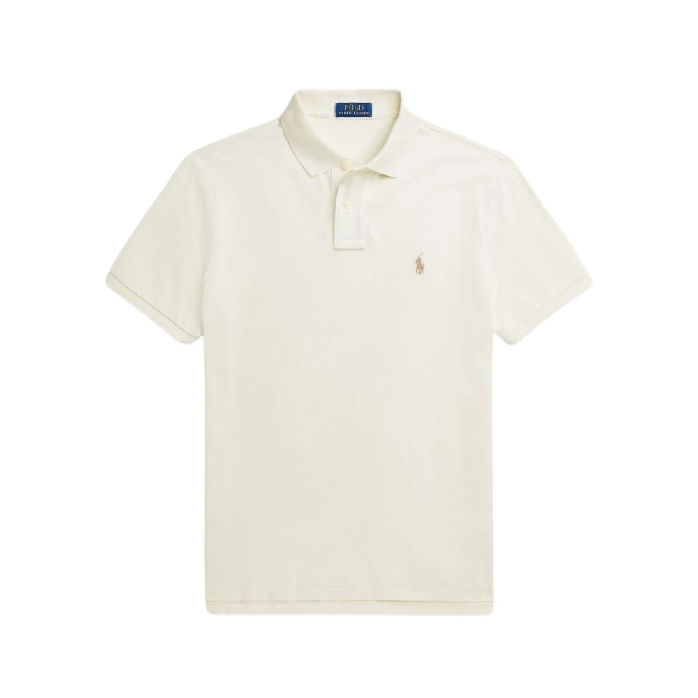 Polo Ralph Lauren Klassieke Piqué Katoenen Poloshirt Beige Heren