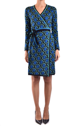 Abito Donna Diane Von Furstenberg DVF &ndash; Taglia Regolare, Misto Seta, Floreale, Avvolgente (Nuovo Con Etichette)